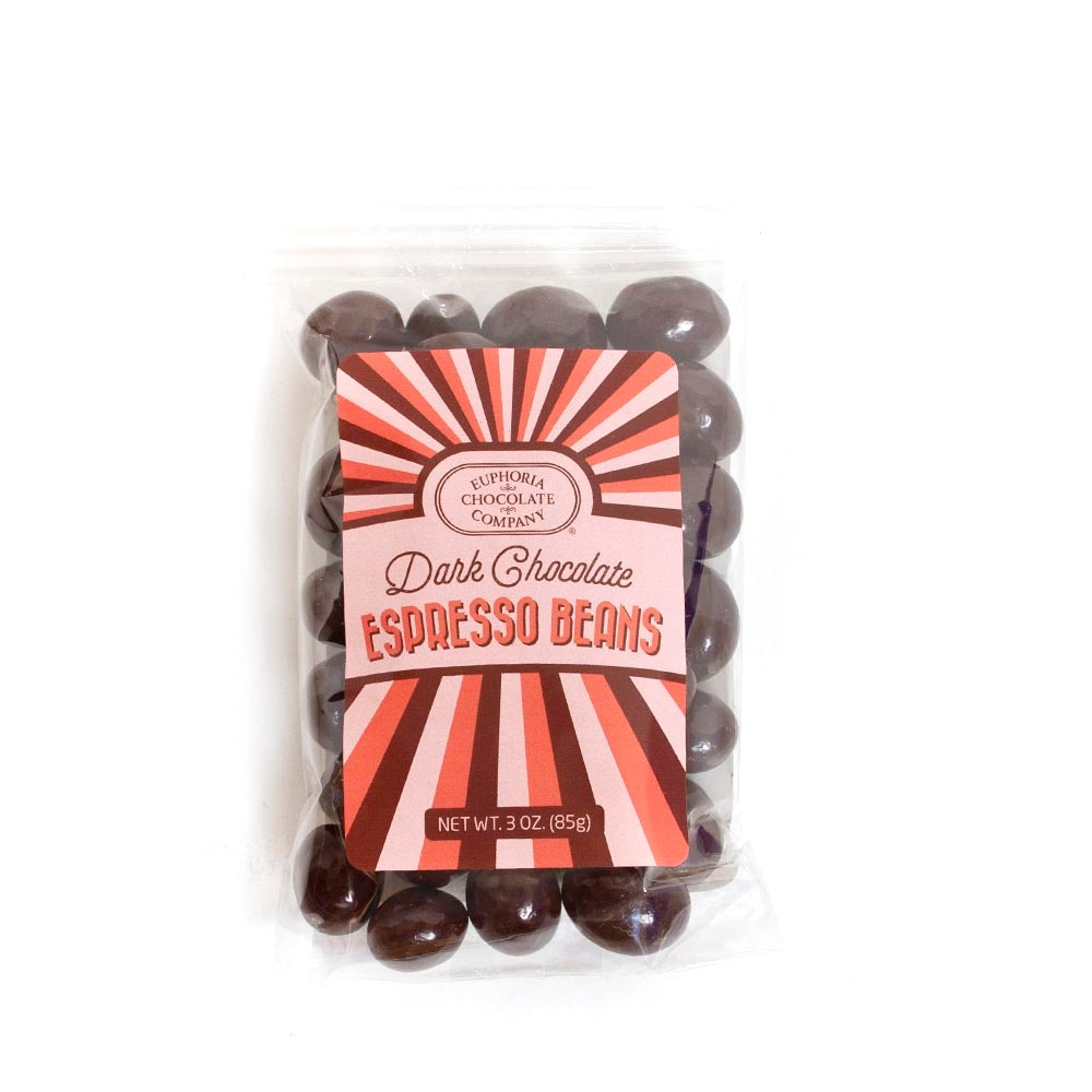 Euphoria, Chocolate, Food & Beverage, Dark Chocolate, Espresso Beans, 3 ounce, 64902